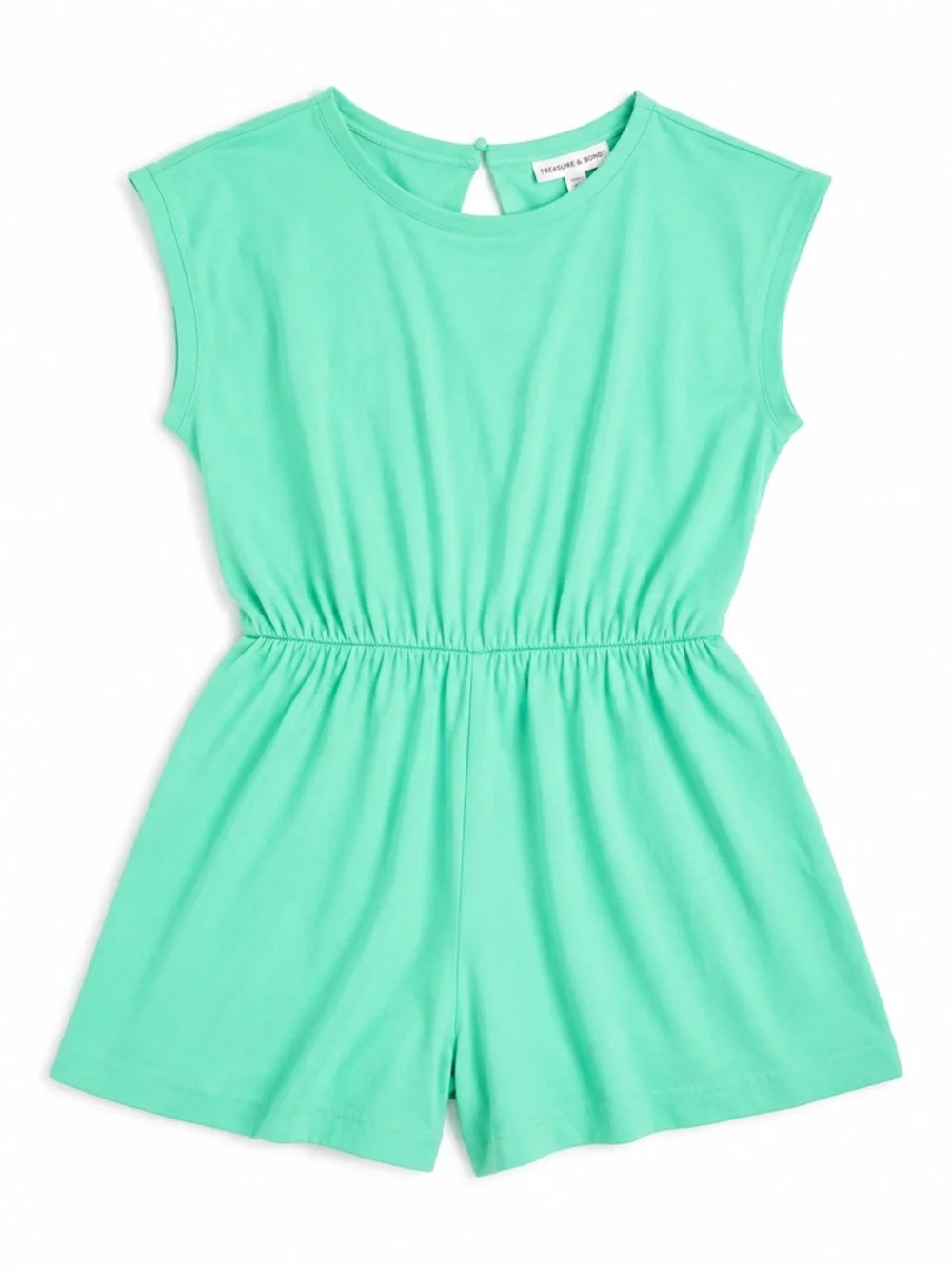 New - Treasure & Bond Mint Green Girls' Cotton Romper